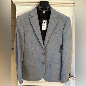 Express Gray Sport Coat with Notch Lapel and Modern Fit